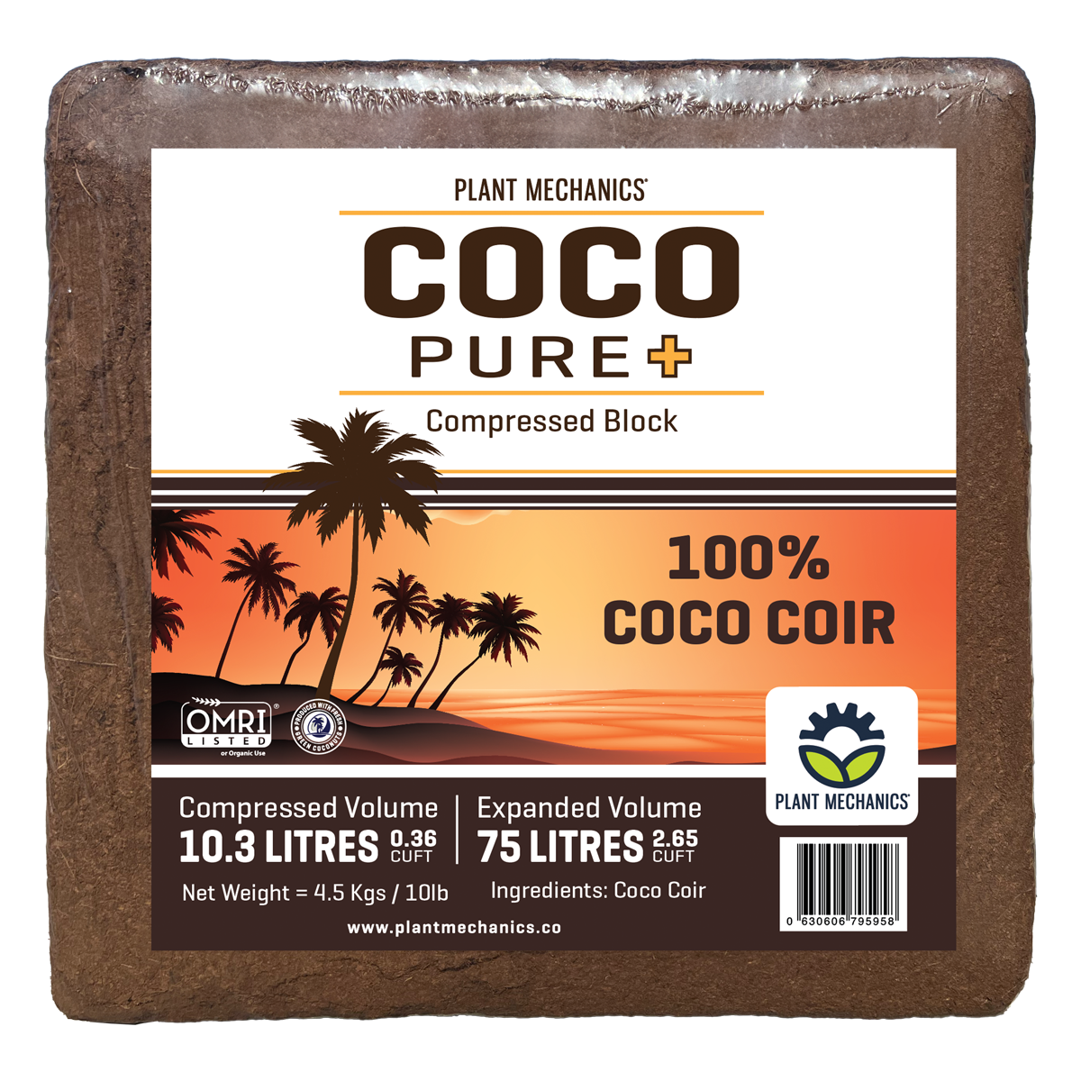 PLANT MECHANICS COCO PURE COMPRESSED BLOCK