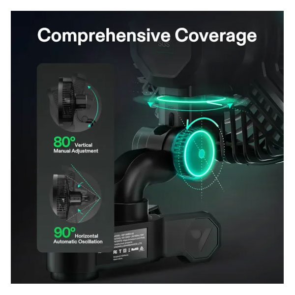 VIVOSUN AEROWAVE E9 9" CLIP ON FAN - Image 3