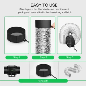 VIVOSUN 4" DUCT FILTER COVER - 100MM - Image 6