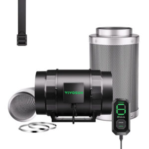 VIVOSUN AEROZESH S8 8" FAN + CARBON FILTER + DUCTING + E12 CONTROLLER KIT