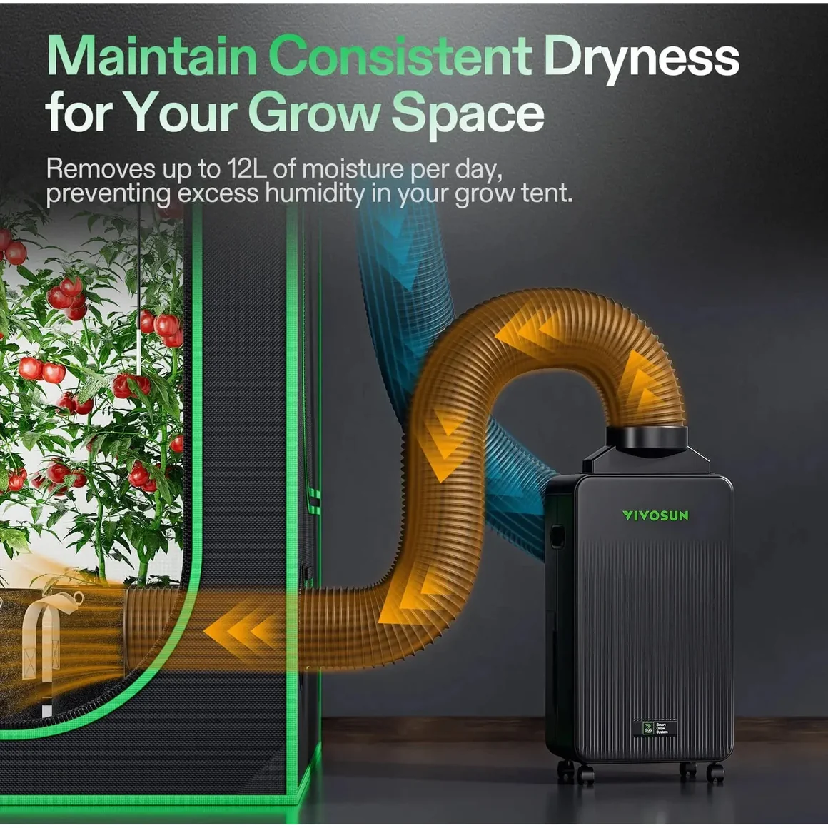 VIVOSUN AERODRAIN D12 DEHUMIDIFIER - Image 2