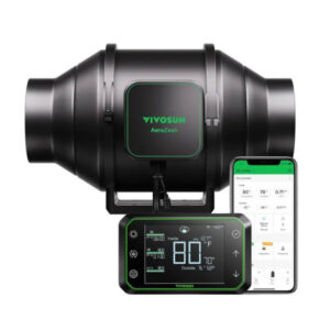 VIVOSUN AEROZESH S6 INLINE FAN 6" COMES WITH E42A TEMP AND HUMIDITY WIFI CONTROLLER