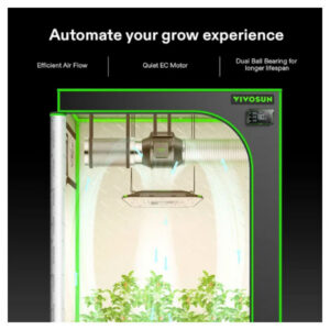 Alternative view of VIVOSUN AEROZESH S4 INLINE FAN 4" COMES WITH E42A TEMP AND HUMIDITY WIFI CONTROLLER