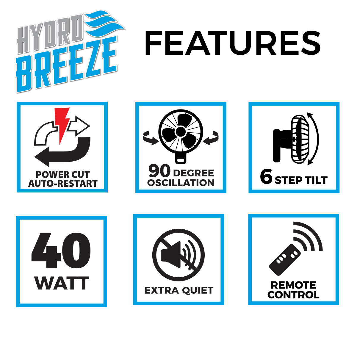 HYDRO BREEZE V2 OSCILLATING FAN - Image 7