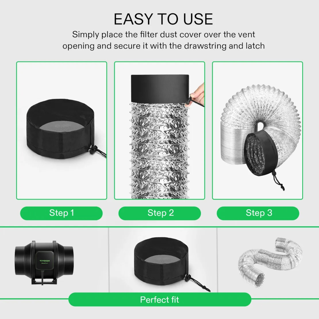 VIVOSUN 6" DUCT FILTER COVER - 150MM - Image 6