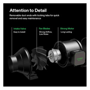 VIVOSUN AEROZESH S6 INLINE FAN 6" COMES WITH E42A TEMP AND HUMIDITY WIFI CONTROLLER - Image 3