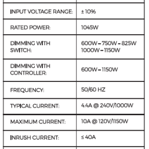 DLI JOULE-SERIES 1000W DE HPS FIXTURE - Image 6
